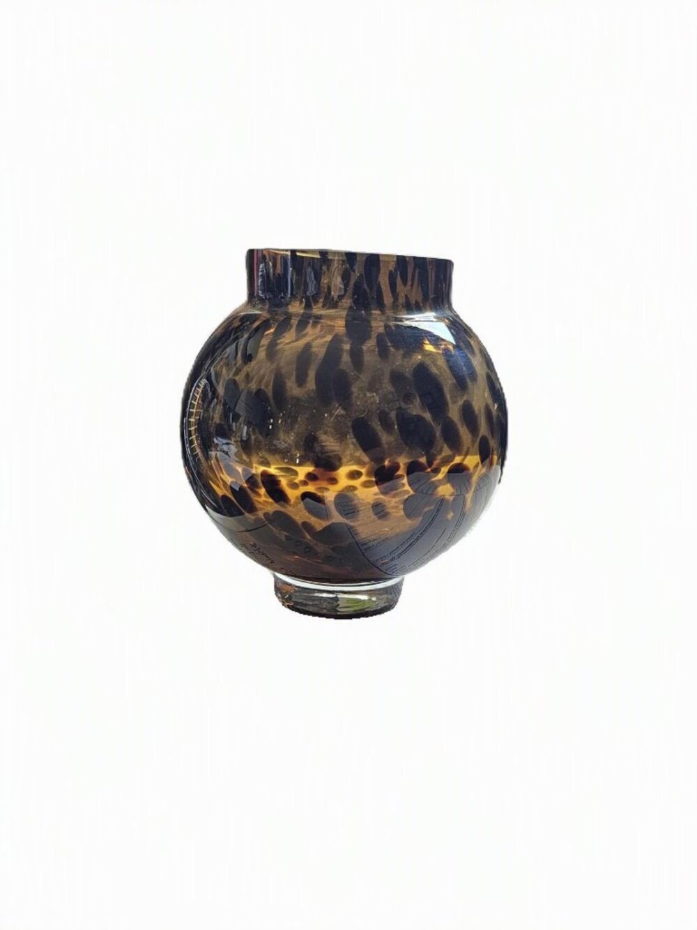 Handblown Tortoise Shell Glass Vase